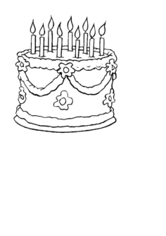 Birthday Cake For Kids Tracing Shape Pdf, Free Vectors File